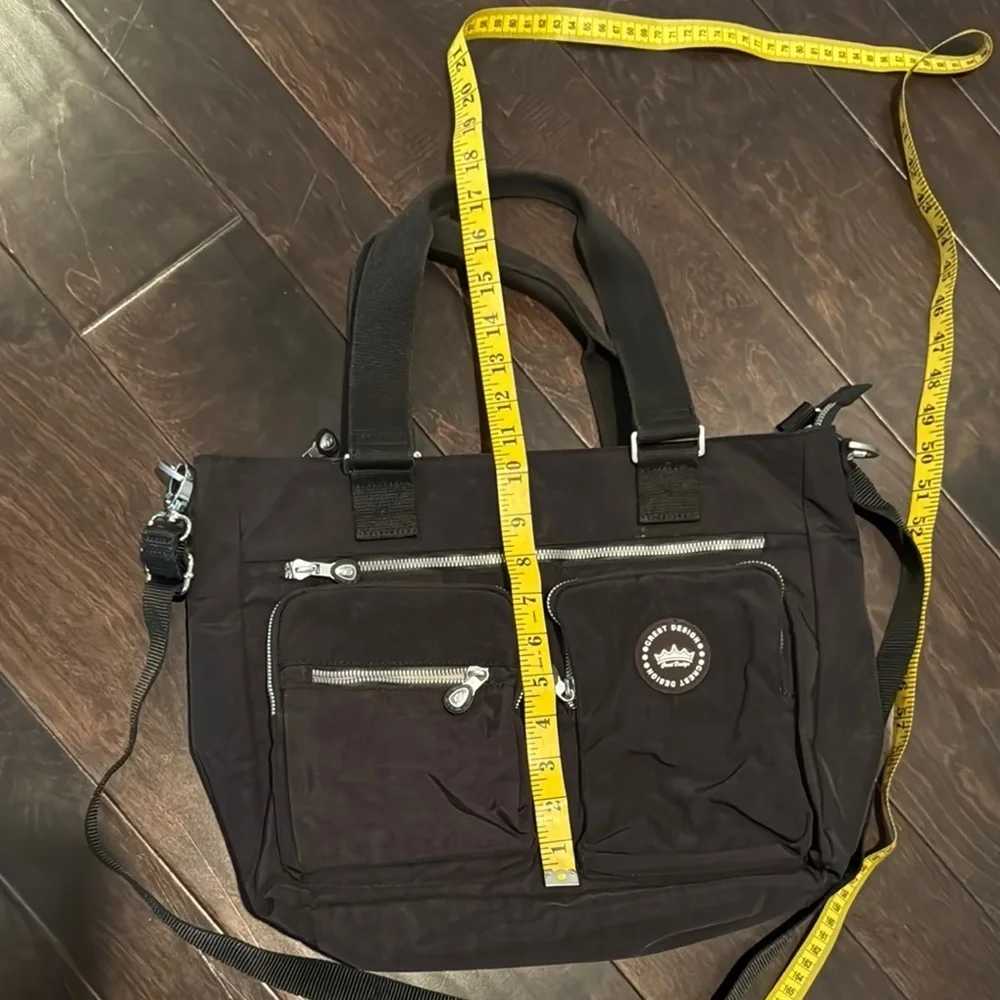 Crest Designs Black unisex Crossbody Bag